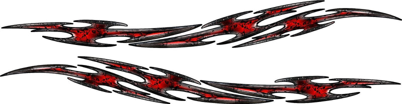 red tribal auto decals